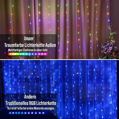 Tenda Luminosa Natale, luci tende per camera da