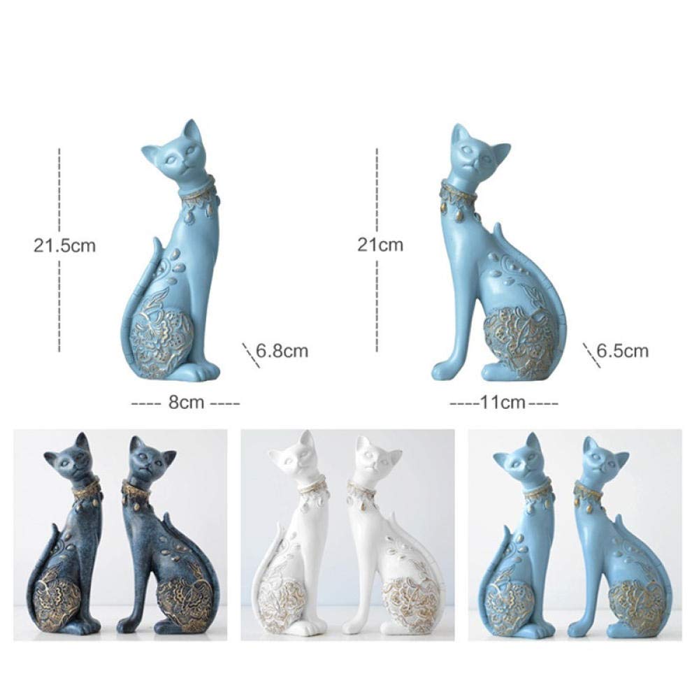 SEINHIJO Statua Gatto In Metallo 24 Cm - Decorazione Moderna Per Casa, Regalo Elegante Per Amanti Degli Animali - Foto 11