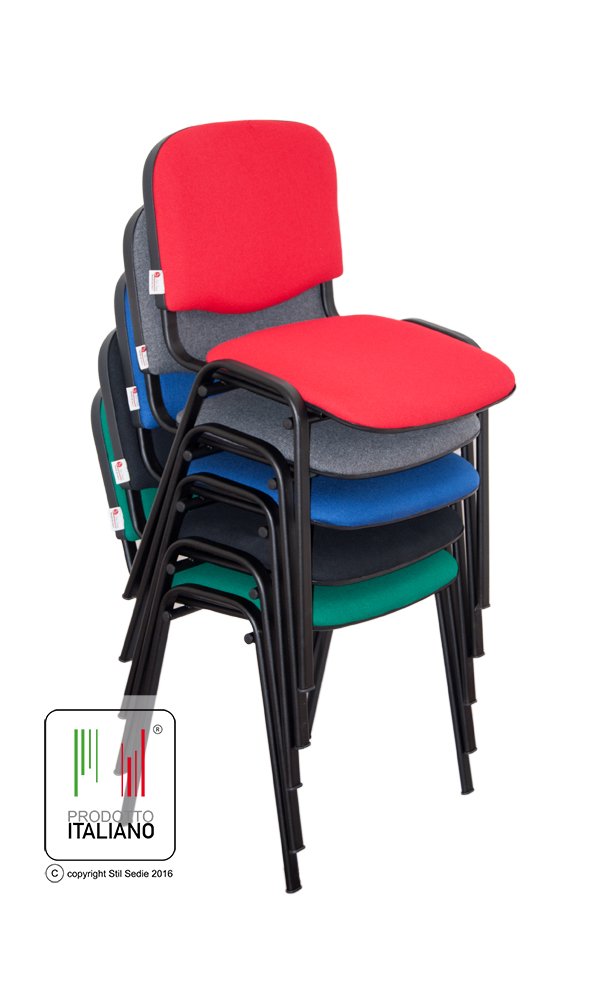 Sedia Attesa Ufficio Sala Conferenze poltrona Venere tessuto colore ROSSO