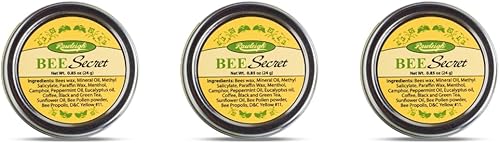 Rawleigh Bee Secret 0.85 oz (paquete de 3) crema de propóleo de abeja, dolores musculares, picaduras de insectos, quemaduras solares, piel
