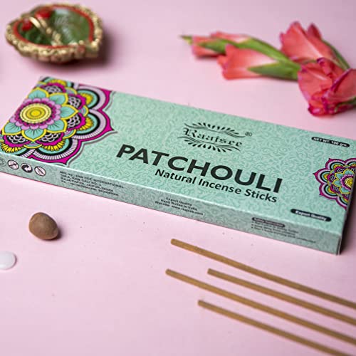 Raajsee RJ-01 Patchouli Incense Sticks 100 Gm Pack-100% Pure Organic Natural Hand Rolled Free From Chemicals-Perfect thumb #1