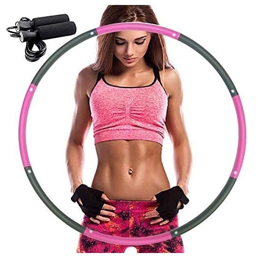 REDSEASONS Hula Hoop for Adults,Lose Weight Fast by Fun Way to Workout,Easy to Spin, Premium Quality and Soft Padding Hula Hoop,with Free Accessory Skipping Rope