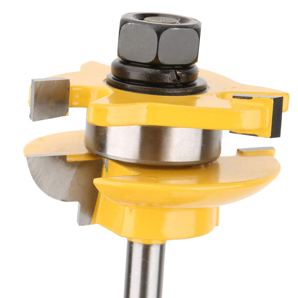 Set di 3 frese per profili a cassetta e stile con gambo da 1/4 pollice, fresa in carburo per lavorazione del legno con rivestimento resistente al calore, adatta a legni duri,