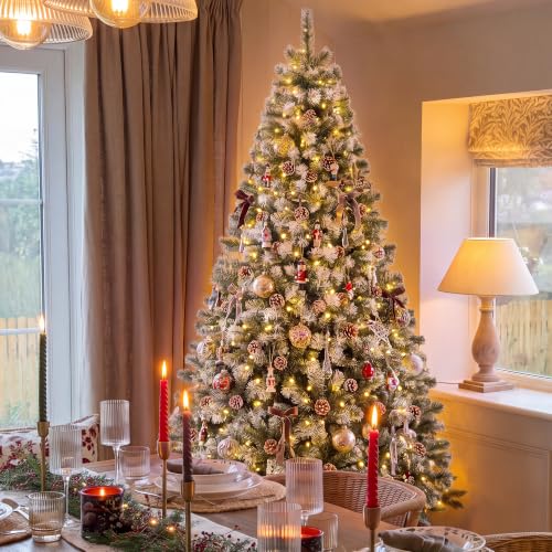 Amazon – 6-Ft Flocked Pre-Lit Christmas Tree w/ 250 LEDs - image 3