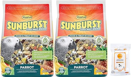 Aurora Pet Bundle (2) Higgins Sunburst Gourmet Blend Parrot Bird ...