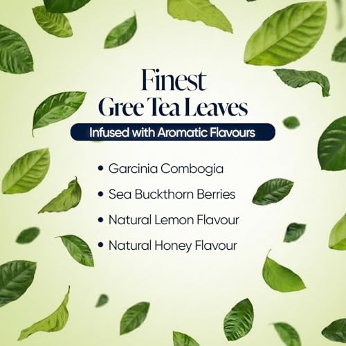 Image of Leeford Aqua Slim + Honey Lemon Green Tea - Pack of 2 (30 Compostable Tea Bags) | With Garcinia, Hibiscus & Moringa for Digestion & Detox | Supports Weight Management & Metabolism