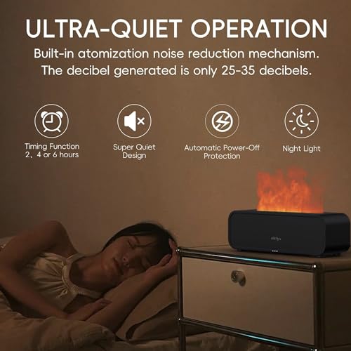 Image of Smart Aroma Diffuser with Free 15ml Oil Ultrasonic Essential Oil Diffuser with Music Reactive RGB LED Lights, Remote Control, Timer, Ultra Quiet Humidifier for Home Office Bedroom