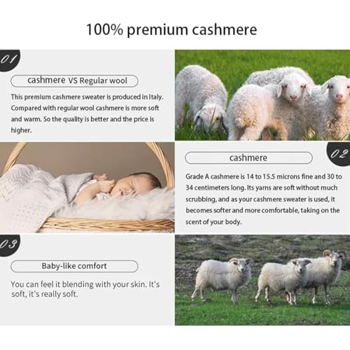 Visulong Cashmere Sweaters, 2024 Fall Crew Neck Cashmere Sweaters for Women, Lightweight, Cozy, Warm, Soft2