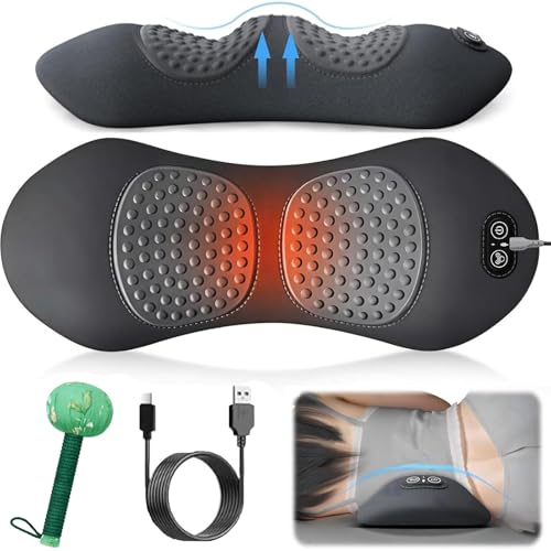 2026 Thérapie Du Dos Triple Action, Masseur Dos Lombaire Avec Chauffage Et Vibrations, Appareil Massage Dos Ergonomique, Il Épouse La Taille Et Détend Le...