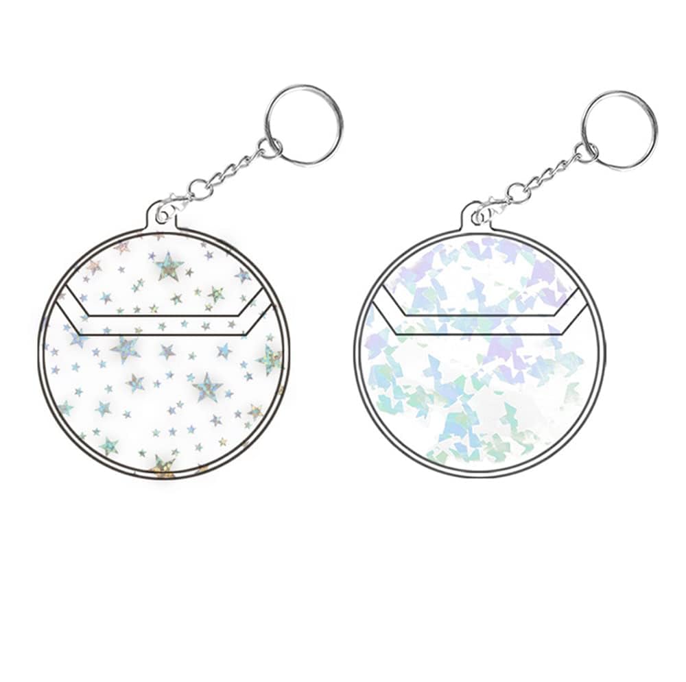 Amazon.co.jp: 缶バッジカバー キーホルダー付き ホログラム 10