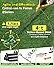 SMOQIO Snake Grabber Tool, 47in Compact Power Snake Tongs, All-Aluminum Alloy Reptile Catcher Grabber with Anti-Slip Grip, Wide Jaw Multi-Function Handling Tool with Lock