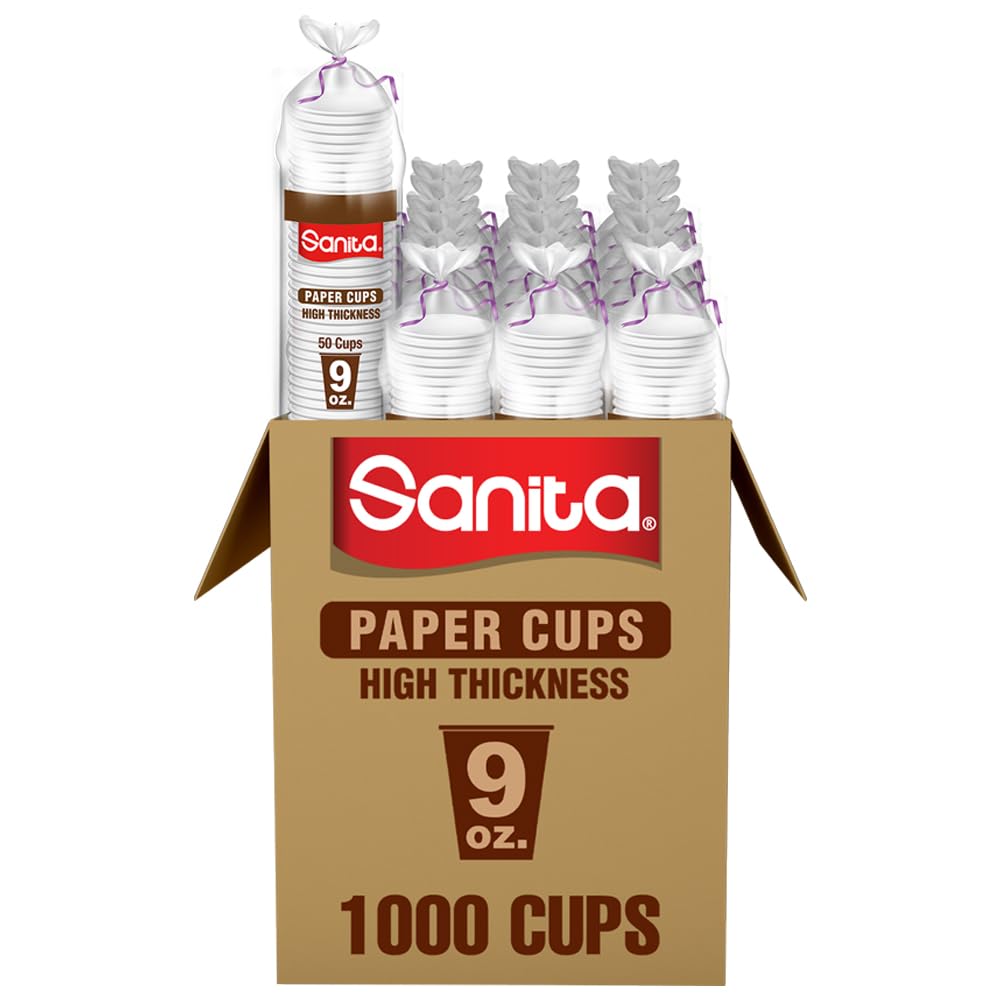 High Thickness Paper Cups 1000-Pieces, 9 oz Capacity