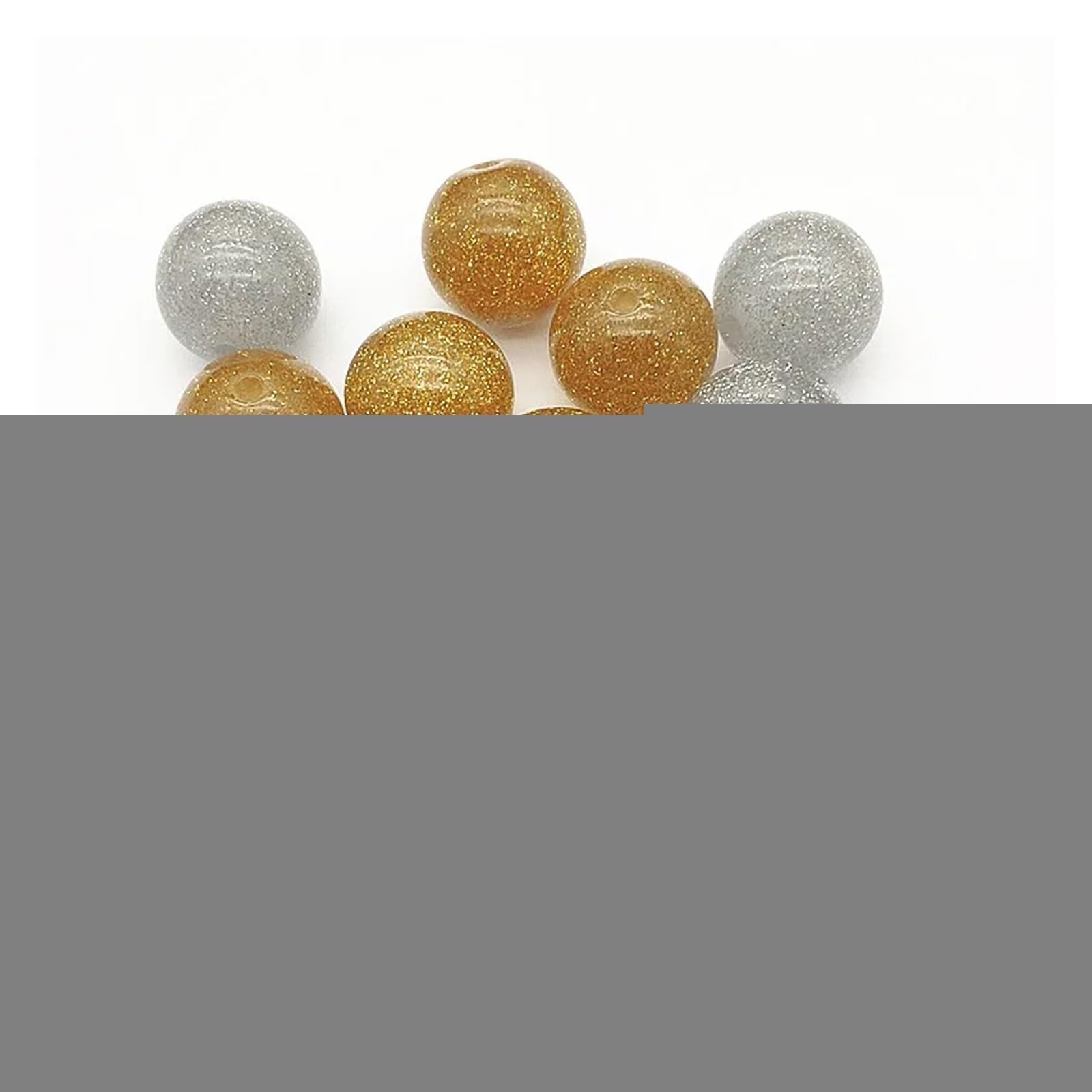 Poudre de résine Transparente 12/16/20mm, Grosses Perles Rondes for Collier Fait à la Main, pièces de Bricolage, résultats et Composants de Bijoux
