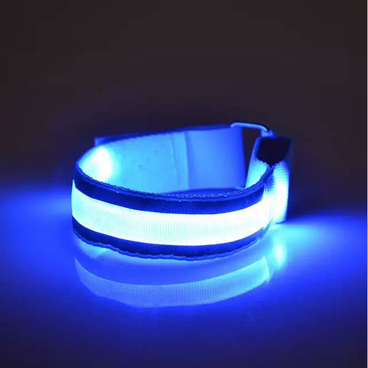 SUPVOX Bracelet Réfléchissant Nuit Train De Roulement Réfléchissant Gilets Rafraîchissants pour Hommes Coupe-Vent Para Brassard Reflechissant Elastiques Bracelets Blue