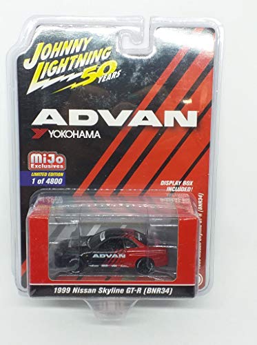 1999 Nissan Skyline GT-R (BNR34) Johnny Lightning 50th Anniversary Limited Edition to 4,800 pcs 1/64 Diecast Model Car by Johnny Lightning JLCP7217