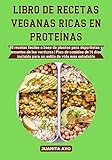 LIBRO DE RECETAS VEGANAS RICAS EN PROTEÍNAS: 50 recetas fáciles a base de plantas para deportistas y amantes de las verduras | Plan de comidas de 14 días incluido para un estilo de vida más saludable