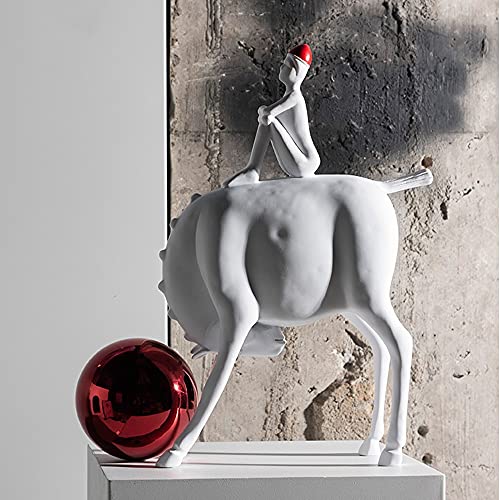 Jongen Te Paard Statues Sculptures Decorative,Abstract Kunstwerk Creatief Decoration Figures,Kinderlijk Grappig Statue… - Image 4