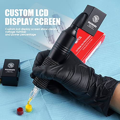 Dragonhawk ATYHCX Wireless Cartridge Tattoo Machine Kit Pen Rotary Tattoo Machine Cartridge Needles Power Supply thumb #3