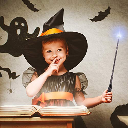 lohodo Magic Wizard Wand for Kids Light Up Witches Staff Handcrafted Illuminating Birthday Party Favors Halloween Costume Accessories Christmas Cosplay