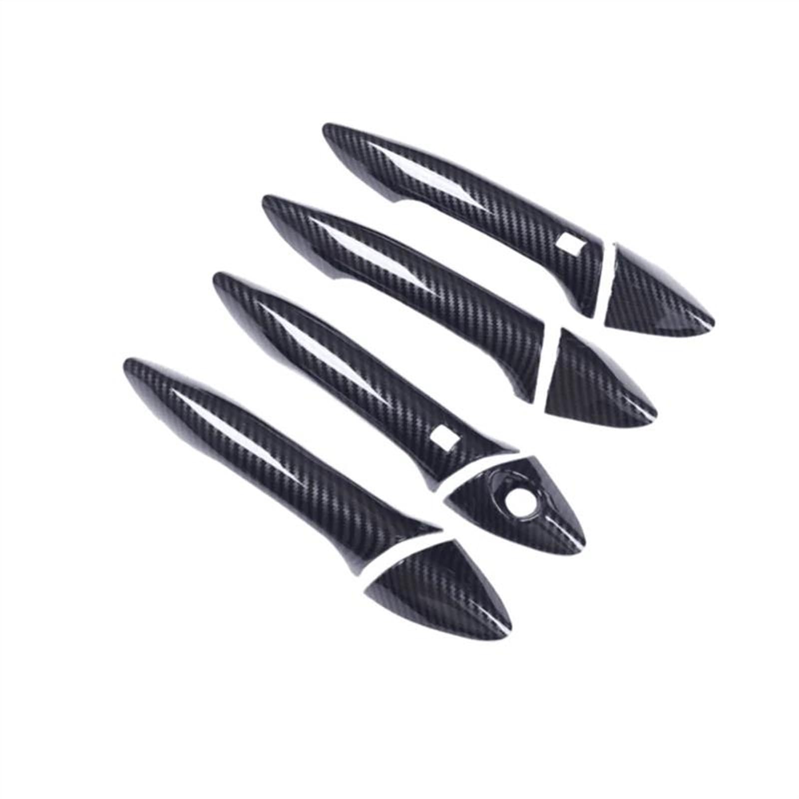 Kjhopy Carbon A Carbon Fiber Car Exterior Door Handle Grab Cover Trim Sticker Styling For Hyundai I30 2012-2013 2014 2015 2016 Exterior Door Handle(Carbon A)
