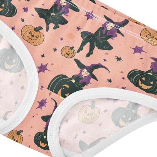 Girls Underwear Soft Cotton Halloween Cute Witch Kids Panties in Sizes 2/3t, 4t, 5t, 6 and 84