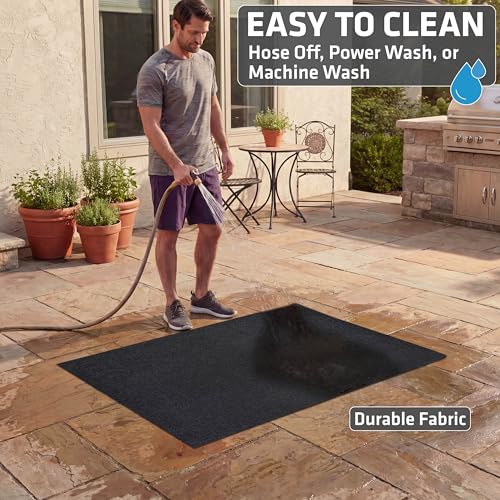 Drymate Under Grill & Griddle Mat, Absorbent, Waterproof, Easy To Clean, Reusable, Deck Protector for Outdoor Gas Grill, BBQ Floor Mat for Patio, Grease & Oil Trap Pad (USA Made) (Charcoal, 36" x 59") by Drymate - Image 5