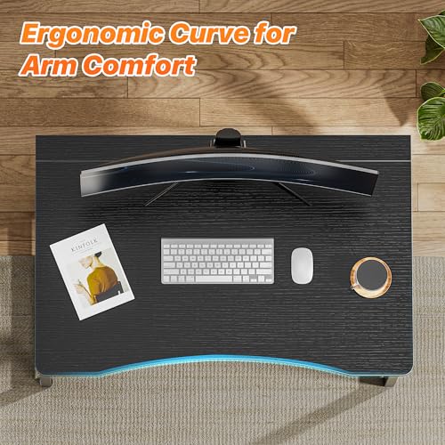 Image of Huuger Folding Desk for Small Spaces, 31.5 Inch Foldable Computer Table