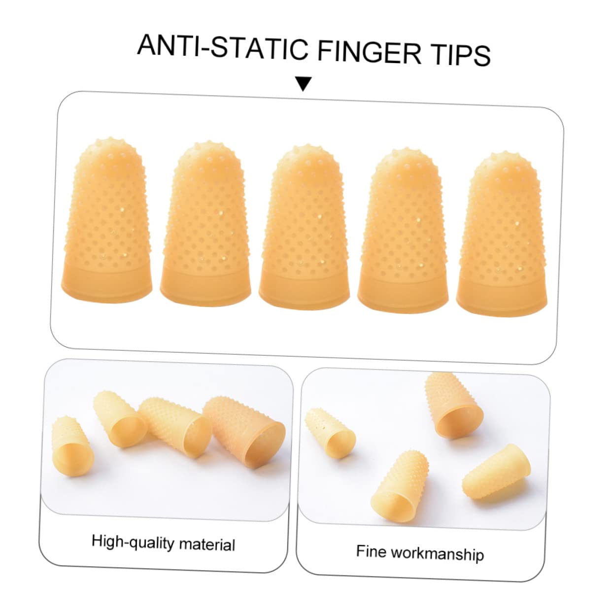 TOVINANNA Sets Rubber Finger Tips Guard Skid-Resistant Anti-Static Properties for Counting Money Pcs
