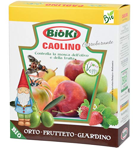 Bioki caolín para agricultura, ideal para insectos y enfermedades de las hojas, estuche de 900 g, ideal para agricultura ecológica Cover