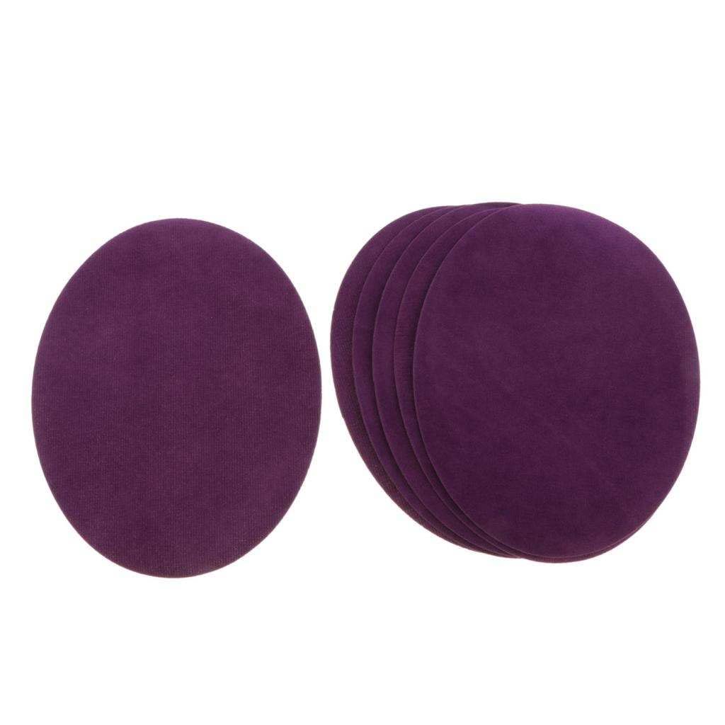 Dailymall 6 Suede Leather Elbow Knee Iron On Sew On Patches DIY Repair Sewing Applique - Purple, 5.5x4.3inch