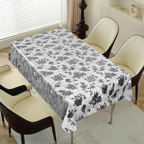 Image of Dakshya Industries PVC Waterproof Withoutlace Dining Table Cover (Size - 54X78 Inch) Rectangle 6 Seater Heat Rasistant, A1