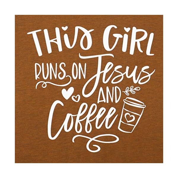 This-Girl-Runs-on-Jesus-and-Coffee-Shirt-Women-Funny-Letter-Print-Coffee-Graphic-Tshirt-Short-Sleeve-Christian-Tee-Tops This Girl Runs on Jesus and Coffee Shirt Women Funny Letter Print Coffee Graphic Tshirt Short Sleeve Christian Tee Tops