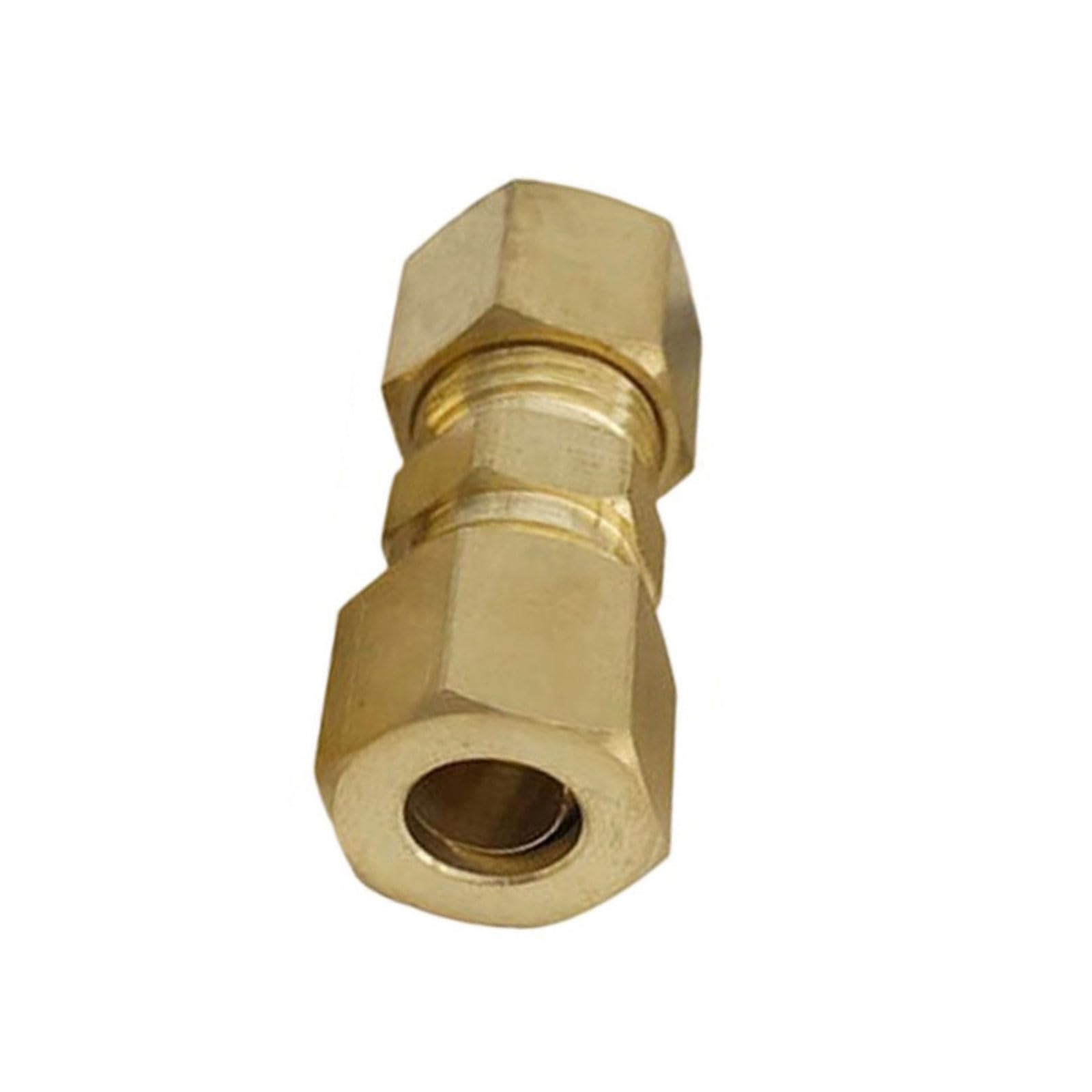 Brass 3/16 Brake Line Connector, Corrosion-Resistant Leakproof Seal for Automotive Repairs High-Pressure Brass Coupling for Automotive Repairs