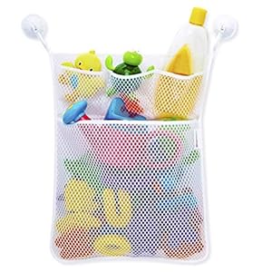 Suszian Speelgoed Opbergtas, Badkamer Opknoping Tas, Bad Speelgoed Organizer Badkamer Speelgoed Opbergtas met 2…