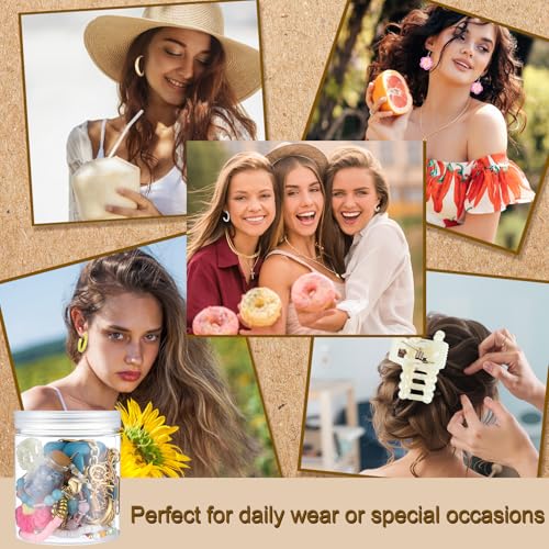 Image of Tondiamo Mystery Jewelry Jar 34 Surprise Jewelry Box for Women Earrings Ring Bracelet Necklace Hair Clip Her Birthday Gift