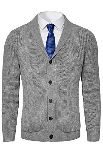 Cardigan con collo a scialle e collo a scialle da