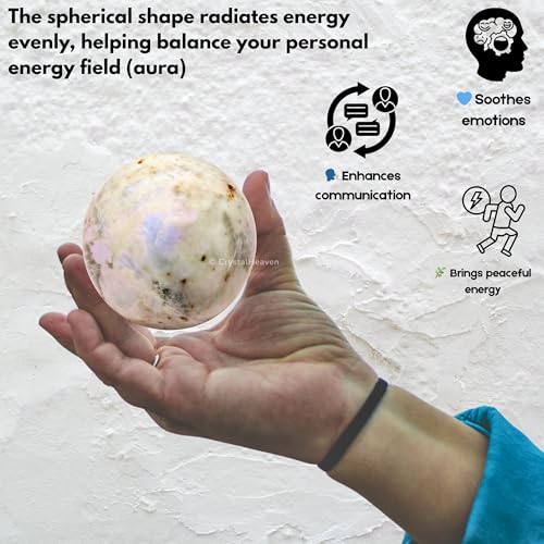Image of Certified Hackmanite Crystal Ball for Meditation - Premium Crystal Vastu Items for Home and Feng Shui Items for Good Luck - Ideal for Pooja Supplies and Spiritual Practices (2 inch Inch)