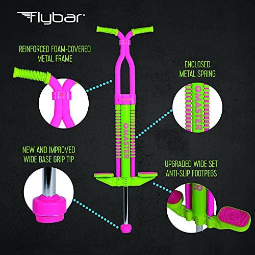 image for Flybar Master Pogo Stick for Kids, Ages 9+, 80 to 160 Pounds, Easy Gri