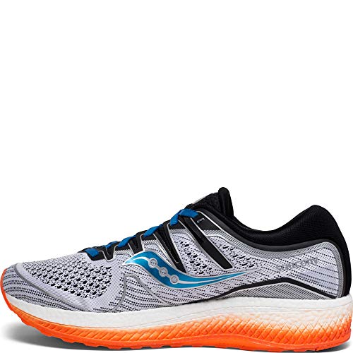 Saucony Men's Triumph ISO 5, White/Black/Orange, 9 D