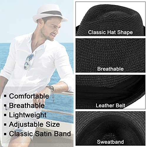 Image of Simplicity Fedora for Men Women Unisex Men's Women's Classic Manhattan Structured Gangster Trilby Fedora Hat