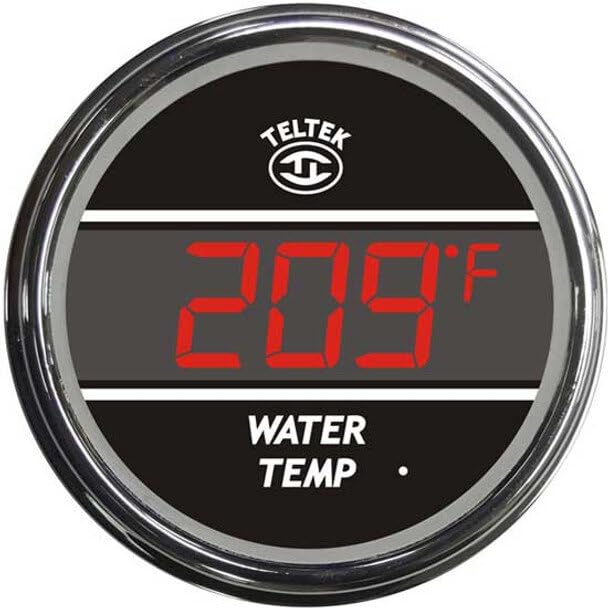 Replacement for Kenworth K260 Year 2010 TELTEK 2 .0625 INCH Digital Water Temperature Gauge W RED Display by Technical Precision