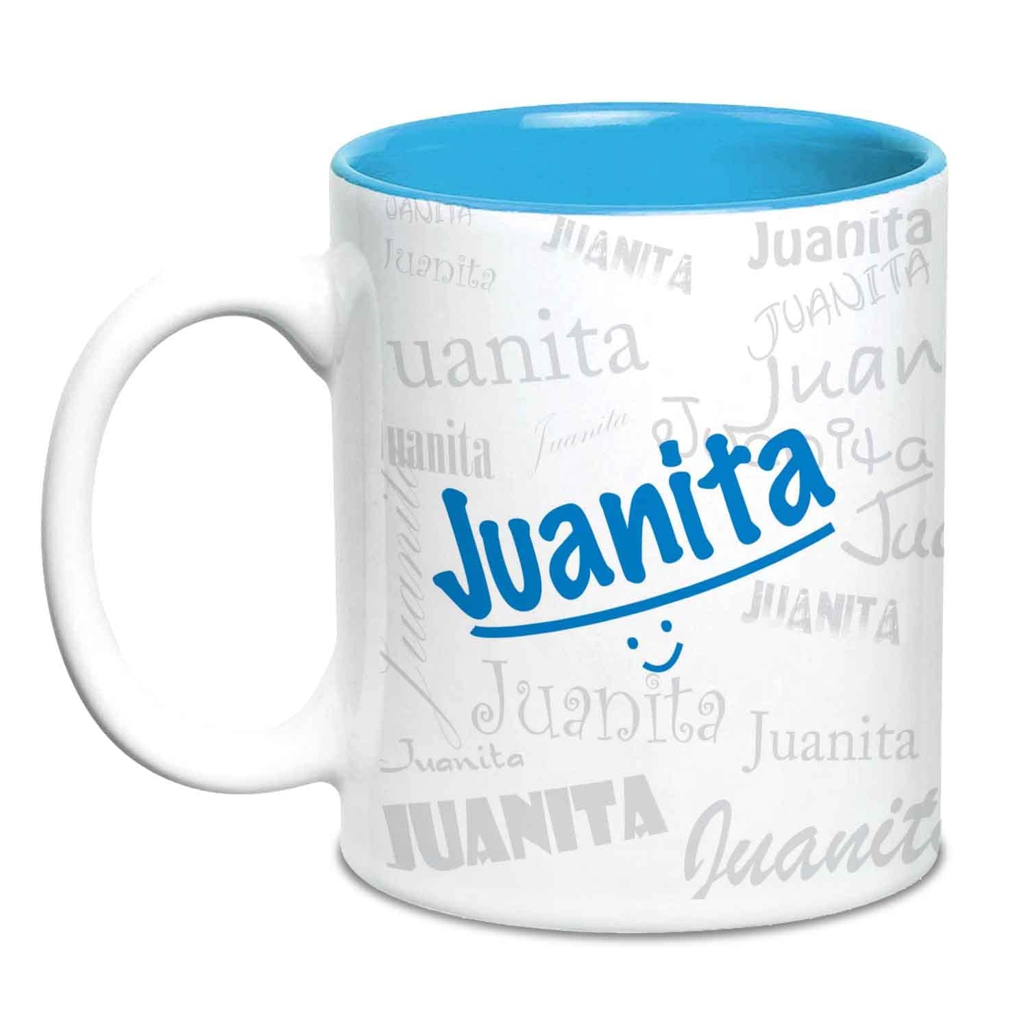 Hot Muggs Me Graffiti Mug - Juanita Personalised Name Ceramic, 315ml, 1 Unit