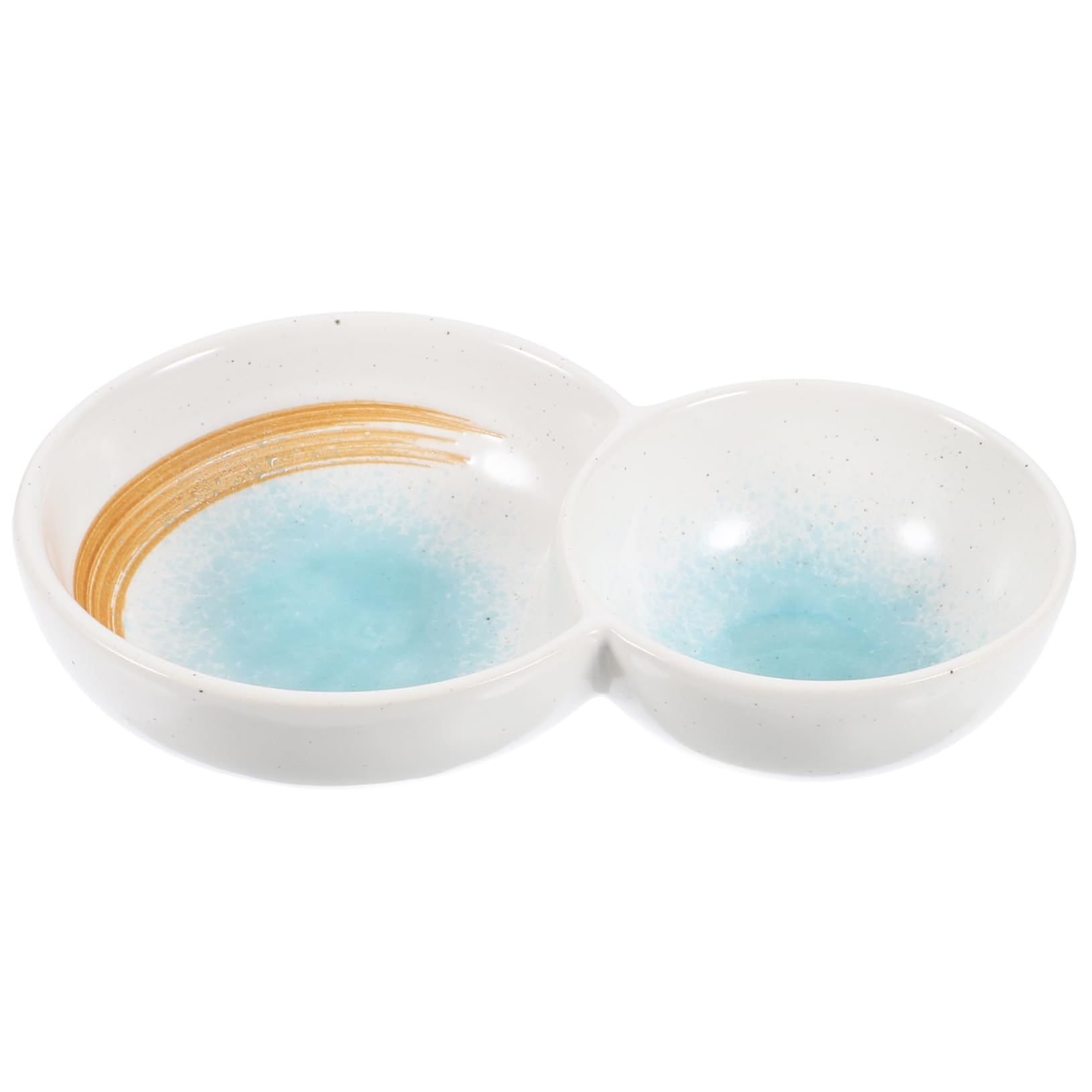 SOLUSTRE Ceramic Sauce Bowl Multi Functional Compartment Dish for Appetizers Seasonings and Candy for Restaurants Hotels and Home Use Stylish