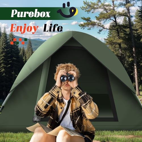 Purebox Tents for Camping 3-4 Person with Rainfly, Camping Tents Waterproof Windproof, Not Crowded for 2 Person Camping Tent, Outdoor Dome Tent Easy Setup, Backpacking Tent for Adventure Backyard QBT00062US の商品画像 8