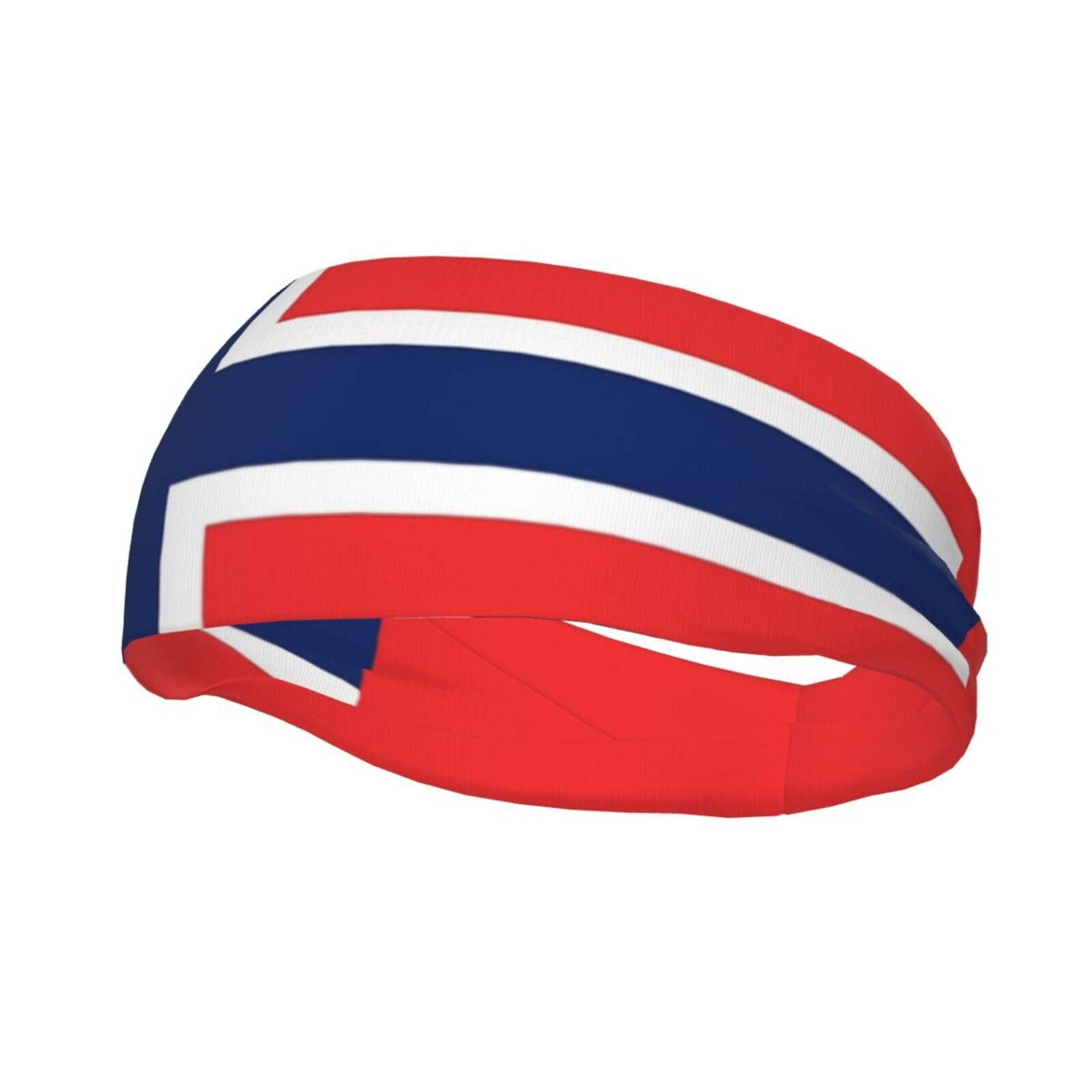 Cute Norway Flag Workout Headbands for Women Men Sports Sweatbands Norwegian Hairbands for Running Fitness Cycling