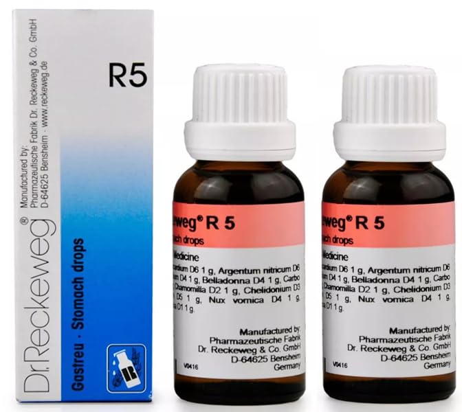 Dr. Reckeweg R5 Stomach and Digestion Drop - 22 ml (Pack of 2)