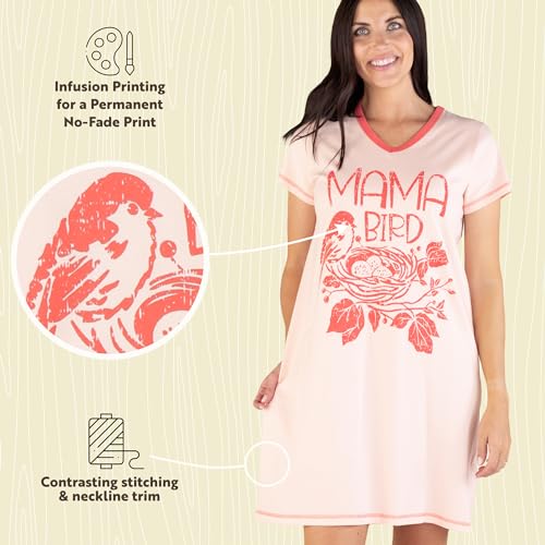 Image of Lazy One Women's Novelty Nightshirt - Funny Cotton Nightgown, Cute V-neck Sleep Shirts, Women's Sleepwear
