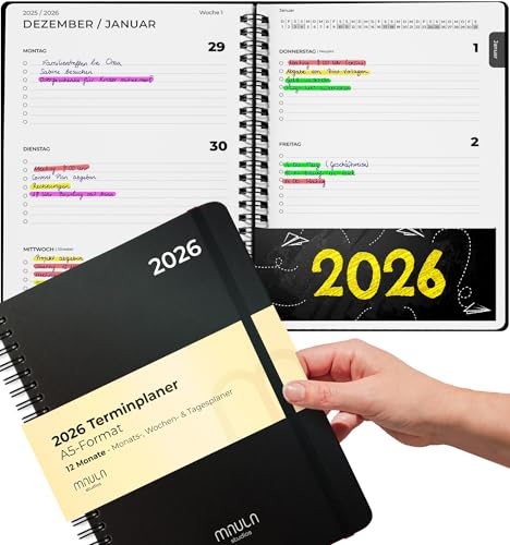 Terminplaner 2026 A5 – Minimalistischer Buchkalender...