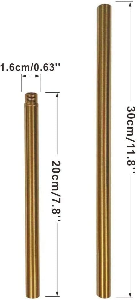 Efperfect Modern Sputnik Chandelier Extension Downrod Pole 2 Pack (Bronze Gold)
