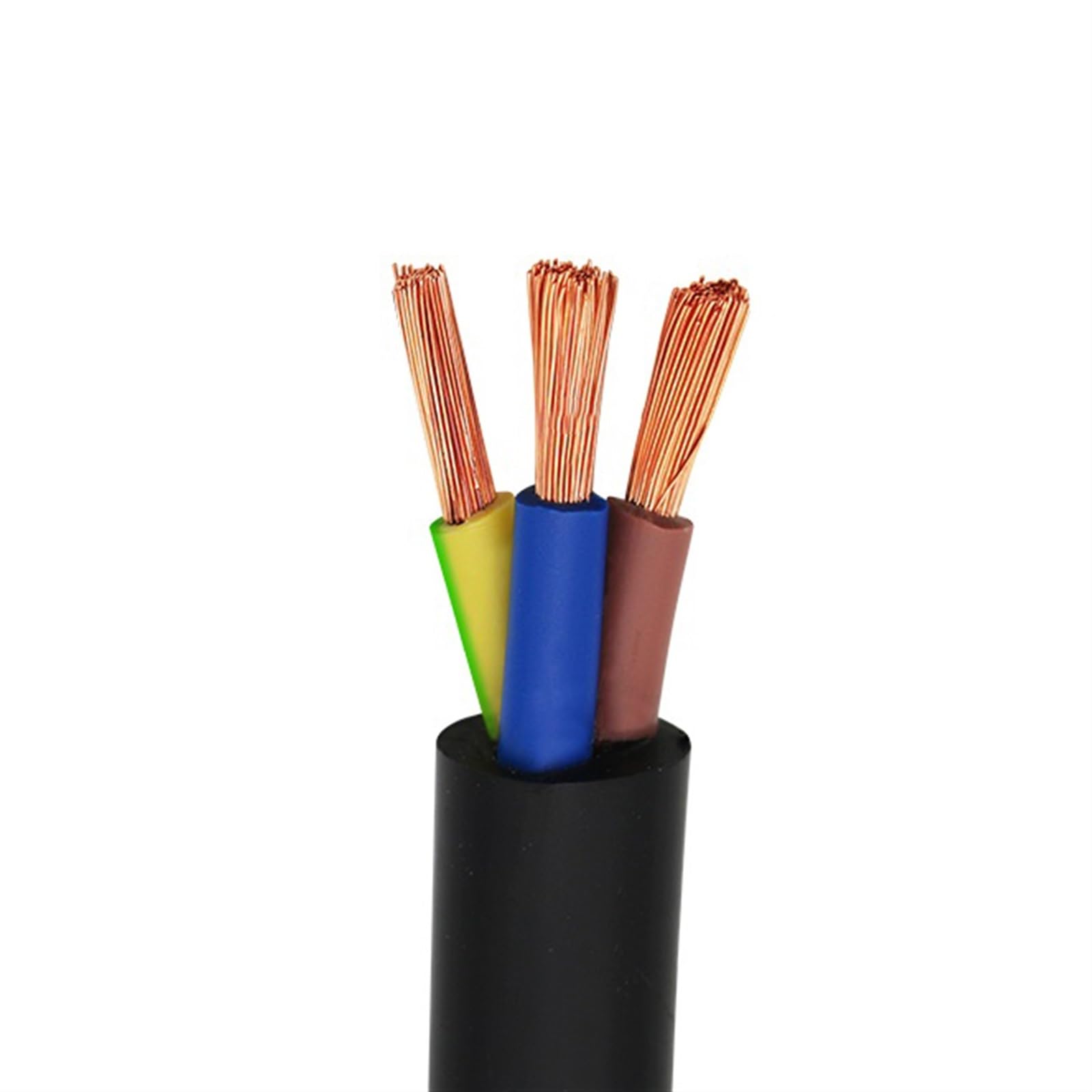 ELLANA Cable Flexible 10meter 3pin Connector Extend PVC Wire, 18 AWG 0.75 Square mm, Waterproof Electrical Power Cable for Floodlight Lawn Garde Extension Connector (Color : 3pin, Size : 10m)